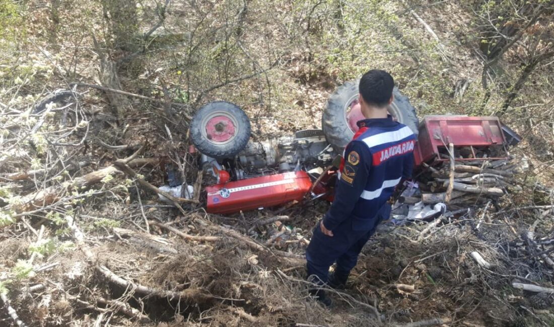 İzmir'in Kiraz ilçesinde meydana gelen traktör kazasında 68 yaşındaki sürücü